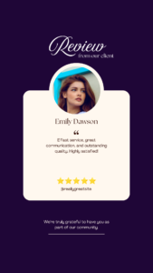 Brown and White Modern Client Review Instagram Story (1)