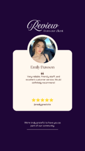 Brown and White Modern Client Review Instagram Story (2)