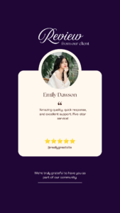 Brown and White Modern Client Review Instagram Story (4)